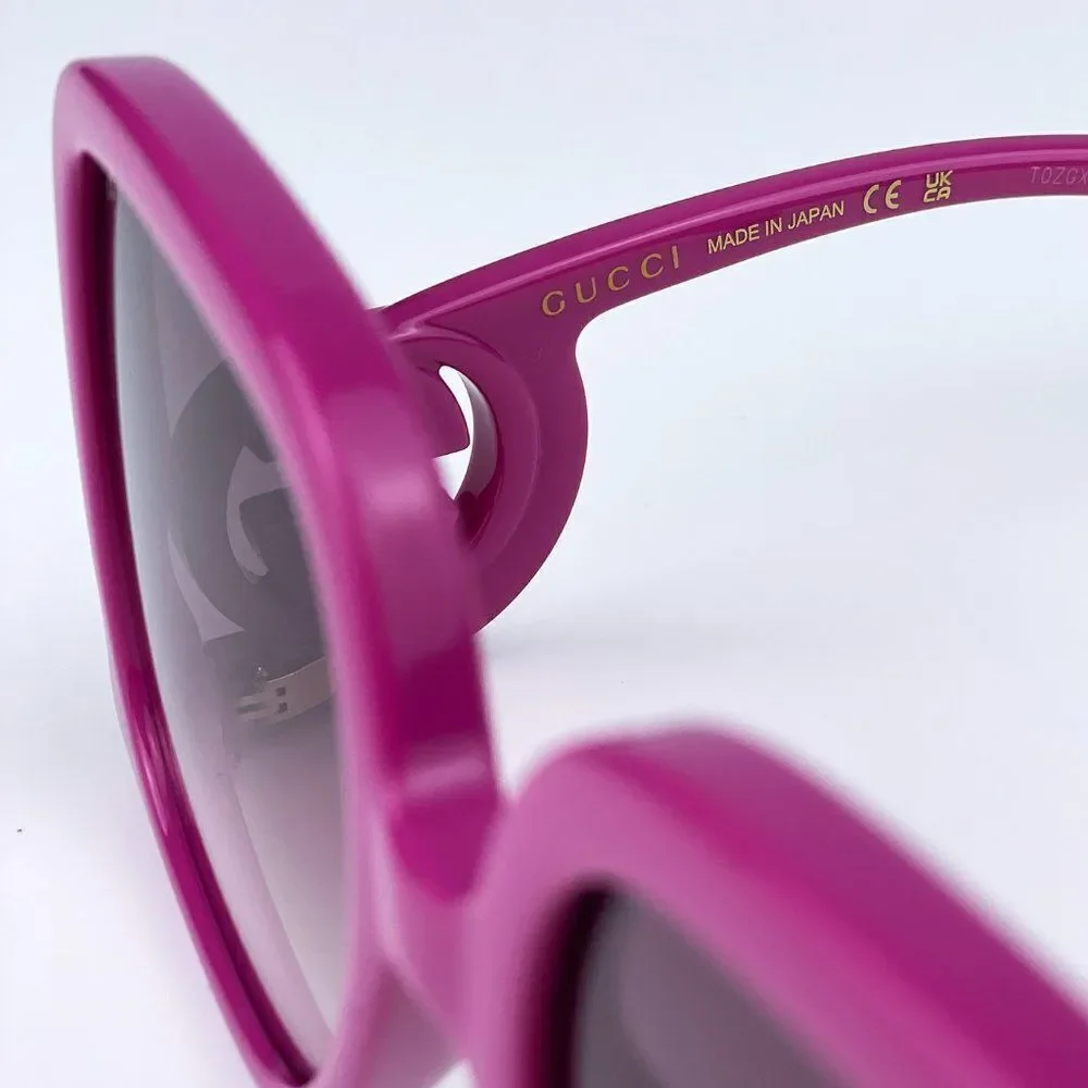 NEW Gucci GG1326S 004 Fuchsia Violet Gradient Oversized Square Women Sunglasses
